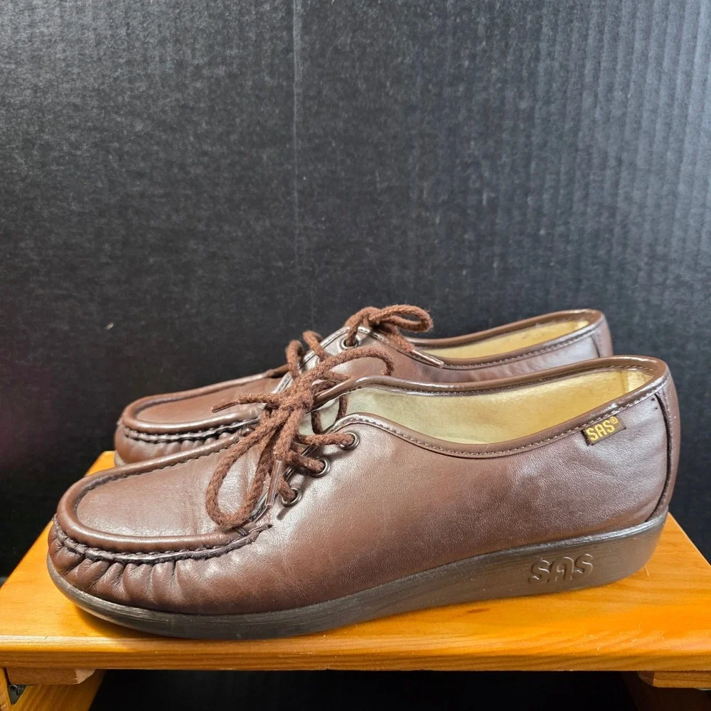 SAS Free Time Leather Comfort Shoes Bundle Black Red Brown Womens 7.5 N USA